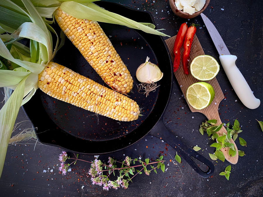 Sweetcorn with Lime, Garlic & Chilli