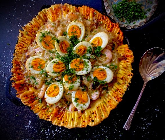 Ironclad Upside Down Smoked Kahawai, Prawn and White Anchovy Fish Pie (Gluten Free)