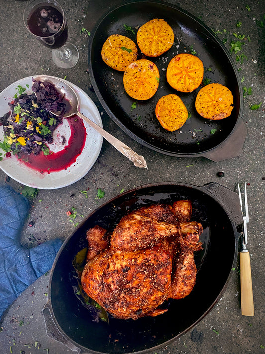 RED CABBAGE, CHICKEN & GREMOLATA