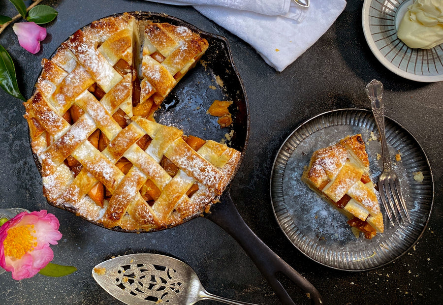 Golden Peach & Apple Ginger Pie