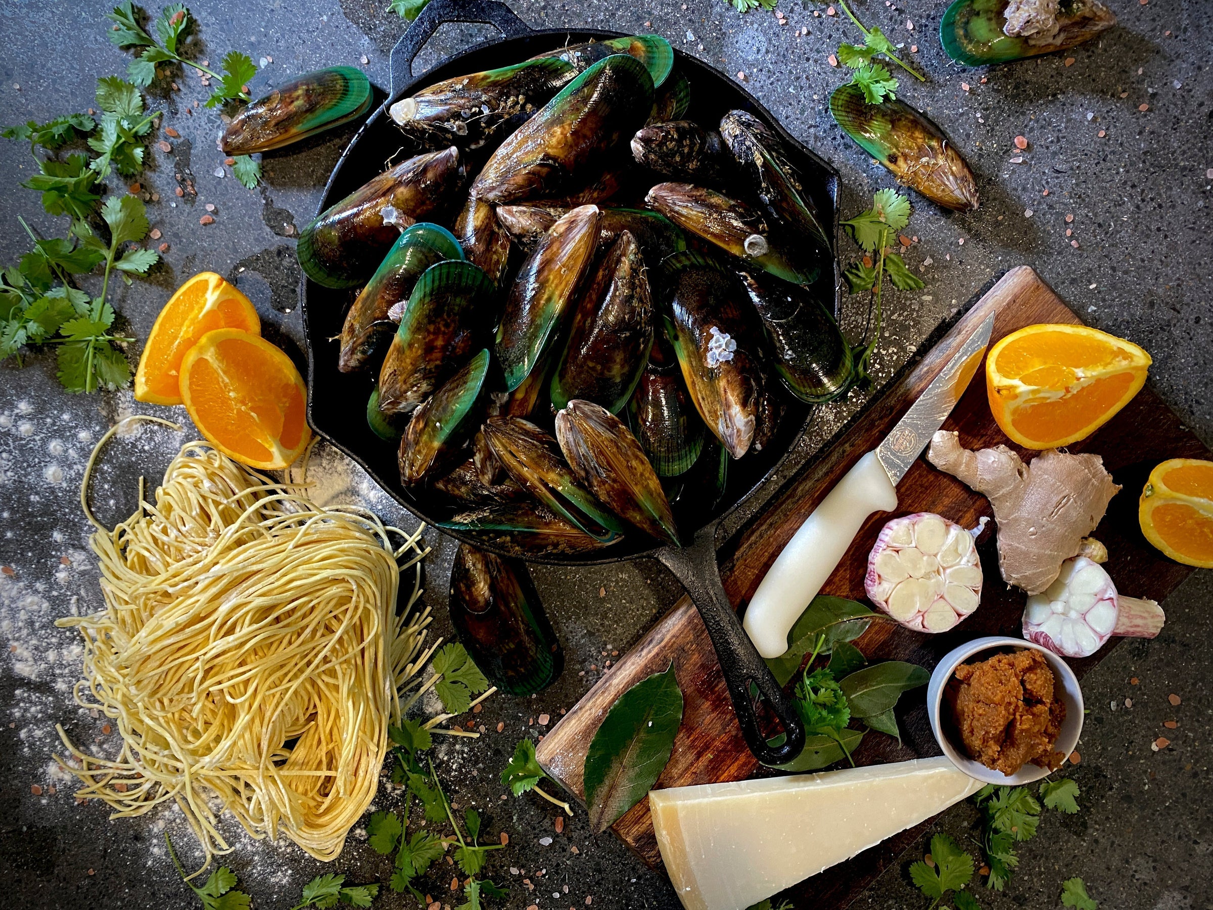 Umami Mussel Spaghetti