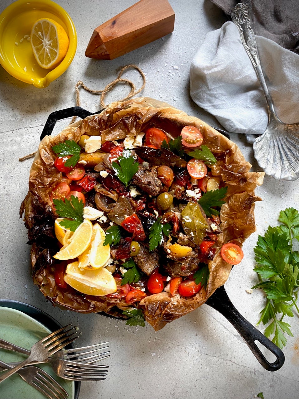 Greek Parcel of Lemony Lamb Love