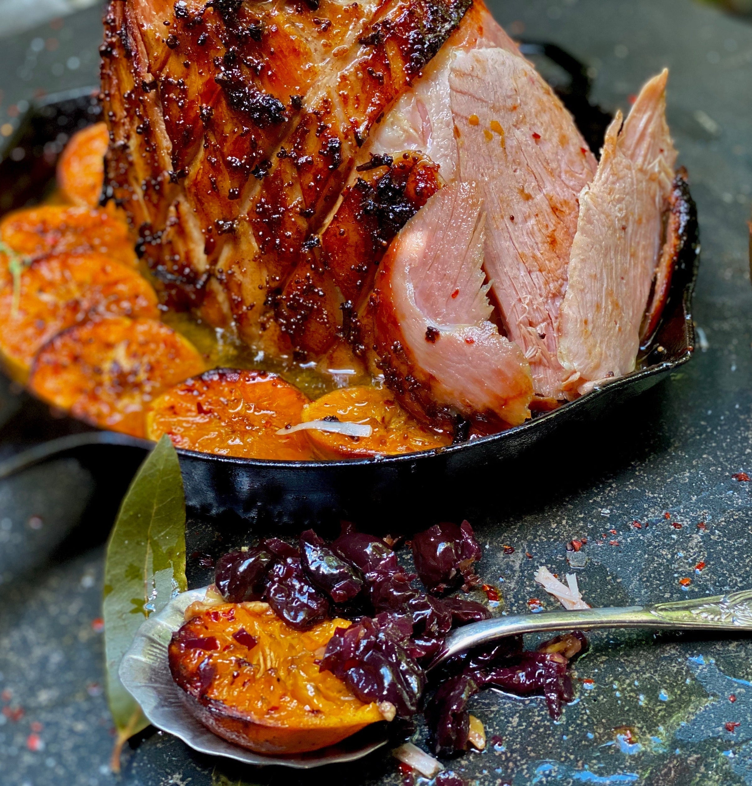 Christmas Ham with Maple Mustard Glaze