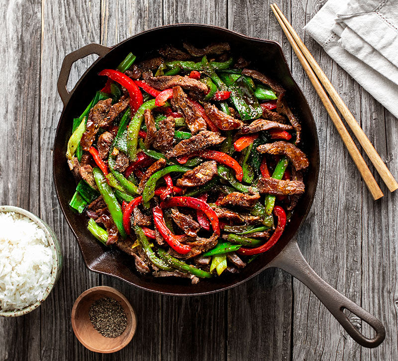 Black Pepper Beef Stir Fry
