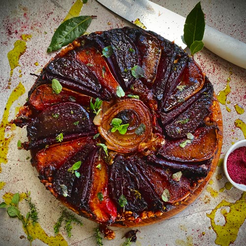 Beetroot & Pear Tarte Tartin