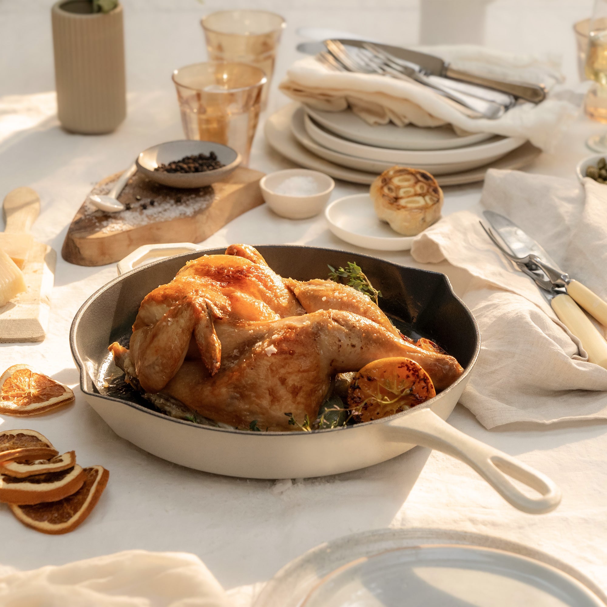 Legacy Pan | 28cm Satin Enamel Cast Iron | Salt Stone