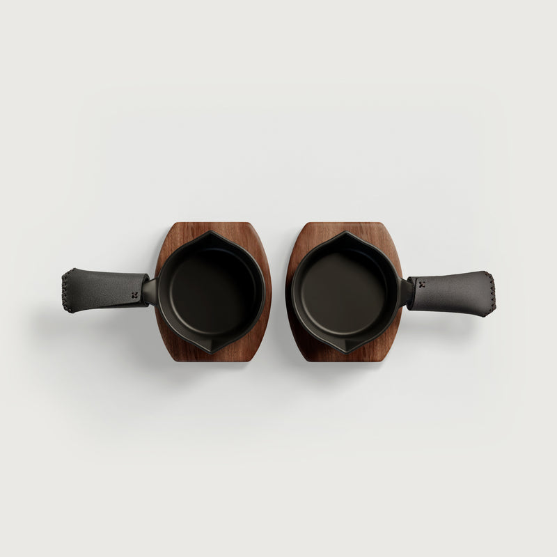 The Ironclad Jr. 10cm Seasoned Cast Iron Pan Pair with Snugs