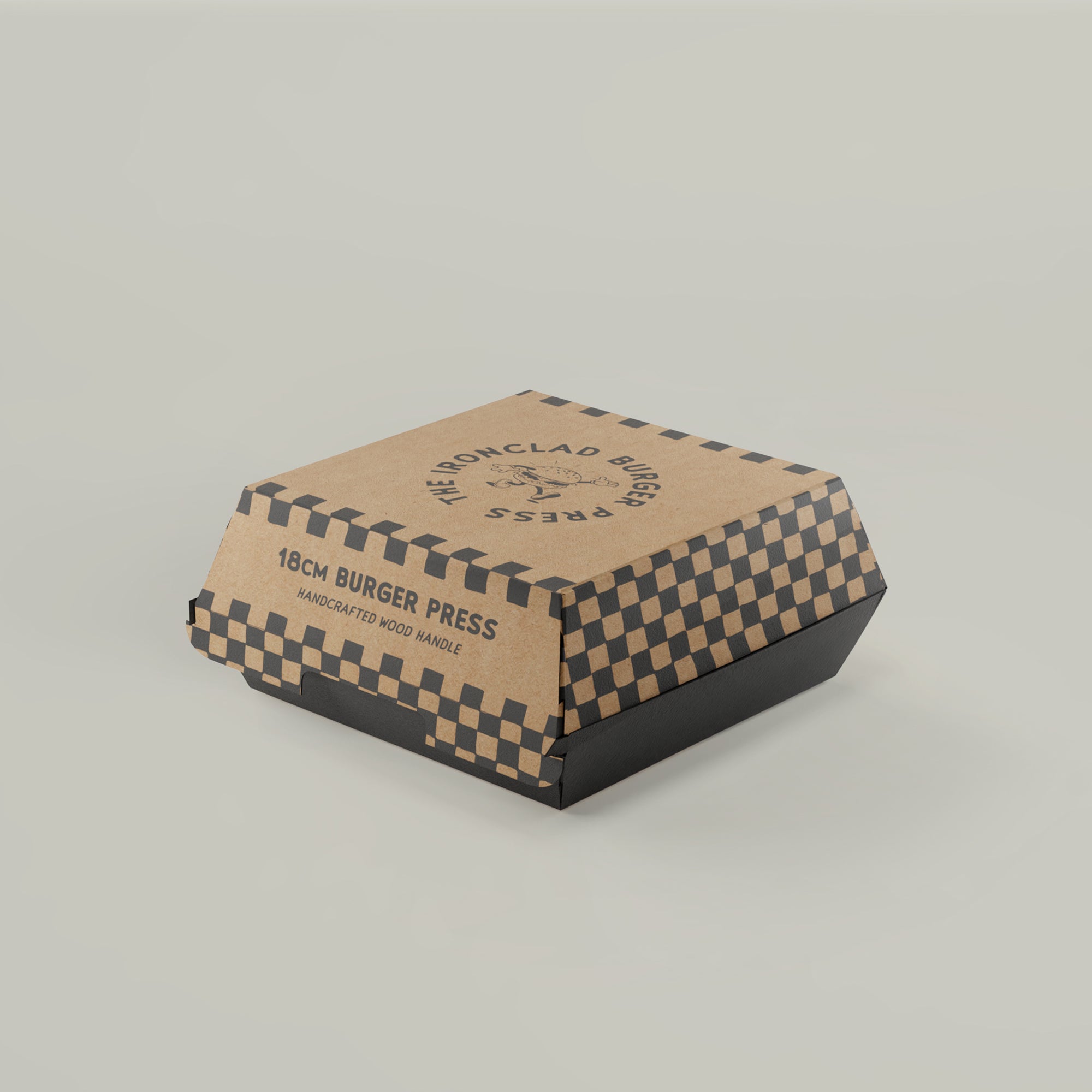 18cm Handcrafted Cast Iron Smash Burger Press