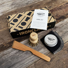 The Cast Iron Care Kit. Handcrafted Spatula, Balm, Brush, Cloth