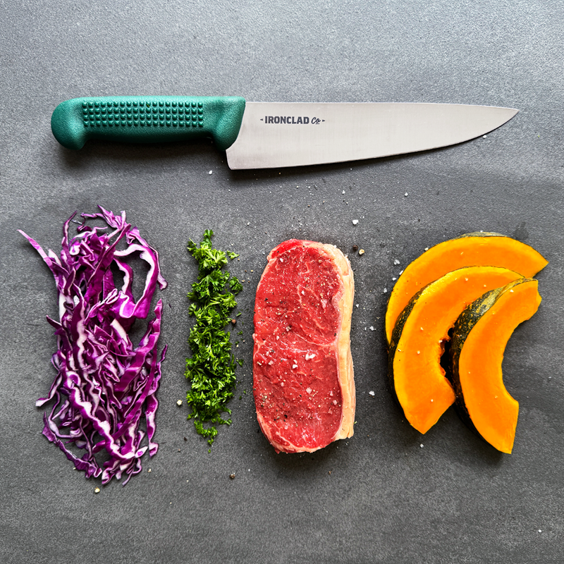 The Chef's Ghost Knife. Salvaged Ghost Net 22cm Chef's Knife