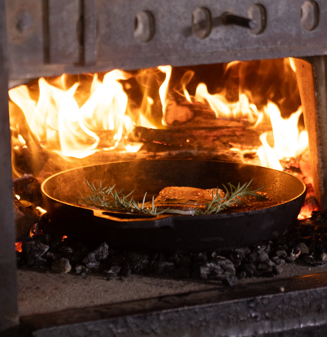 The Grande Legacy Pan by Ironclad Co. Handcrafted 36cm Cast Iron Pan