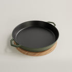 36cm Olive Leaf Satin Enamel Grande Legacy Pan & Serving Lid