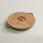 36cm Olive Leaf Satin Enamel Grande Legacy Pan & Serving Lid