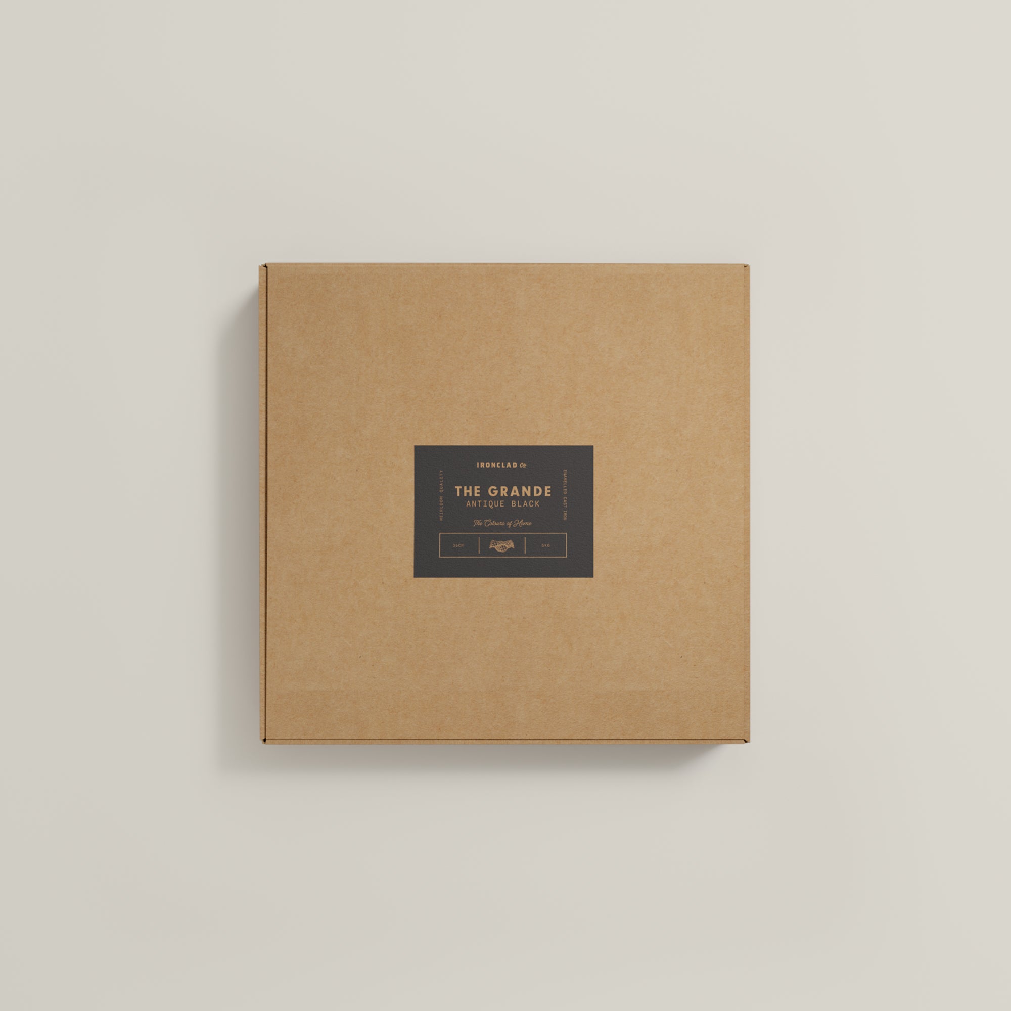 36cm Antique Black Satin Enamel Grande Legacy Pan & Serving Lid