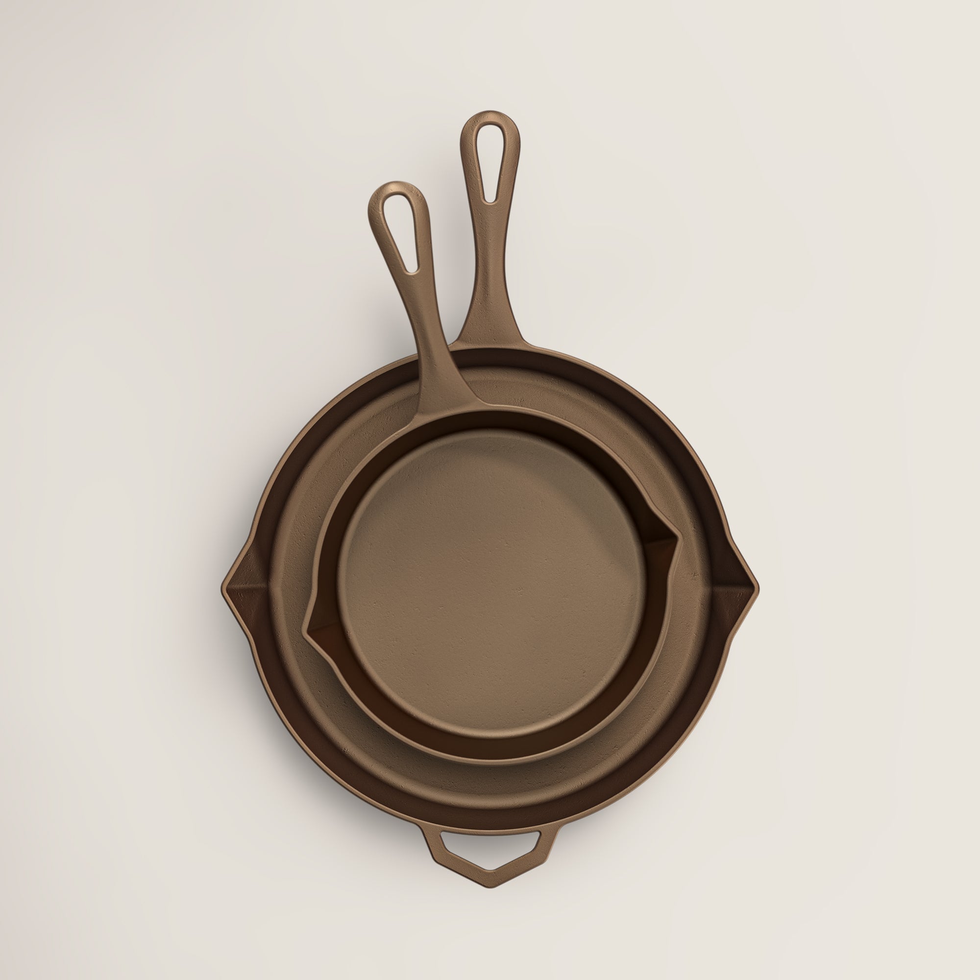 The Legacy Bundle Handmade 28cm and 20cm Cast Iron Pans