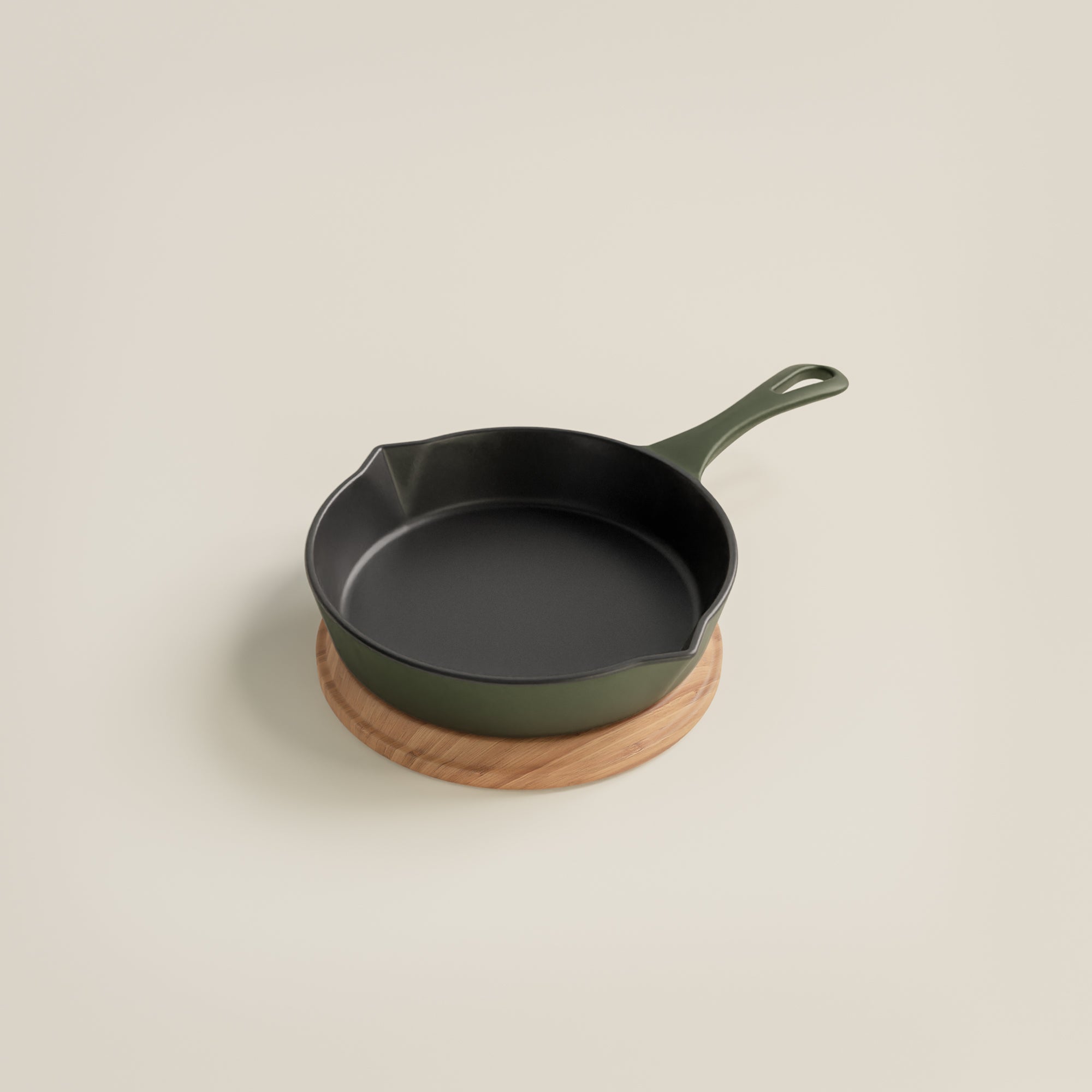 20cm Olive Leaf Satin Enamel Lil Legacy Pan & Serving Lid