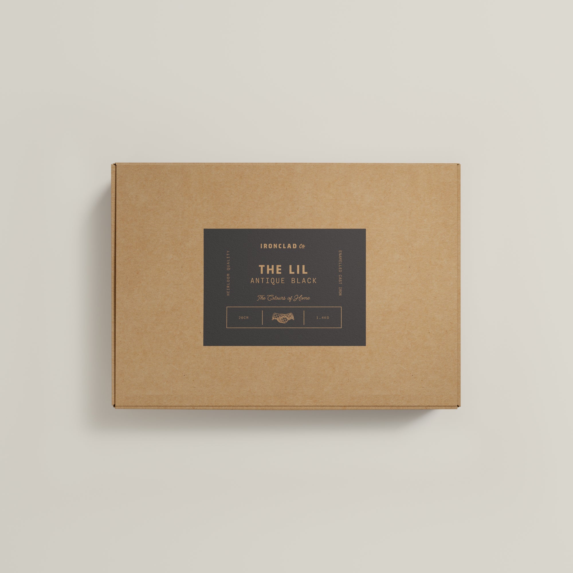 20cm Antique Black Satin Enamel Lil Legacy Pan & Serving Lid