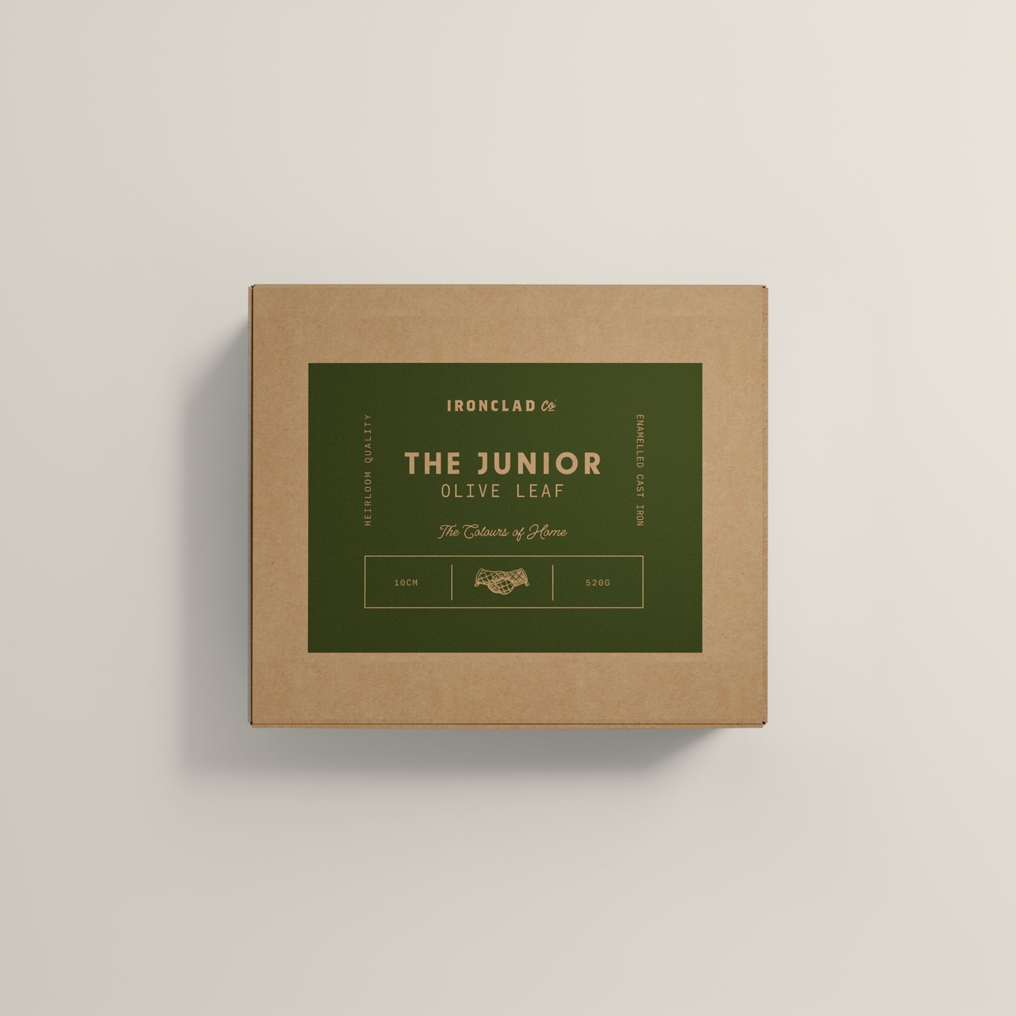 10cm Olive Leaf Satin Enamel Junior Twin Set