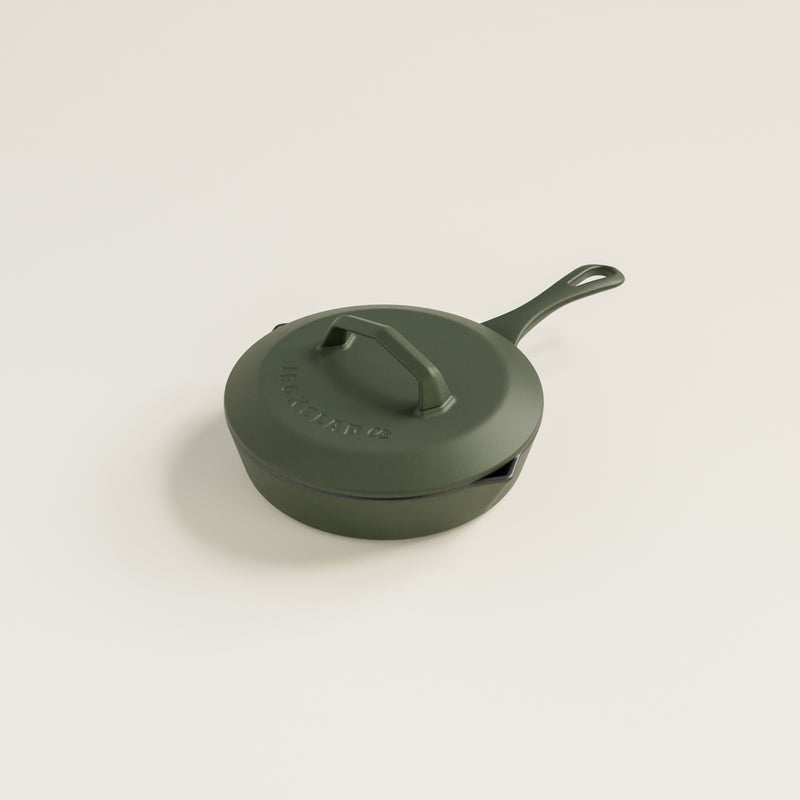 20cm Olive Leaf Satin Enamel Lil Legacy Pan & Lid