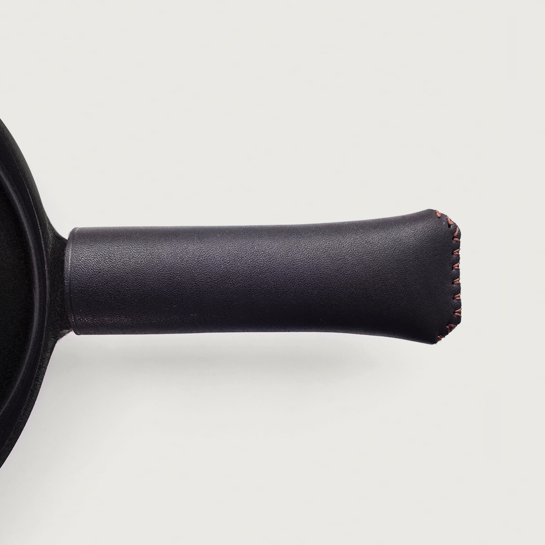 The Leather Pan Snug. Heatproof Premium Leather Handle Cover
