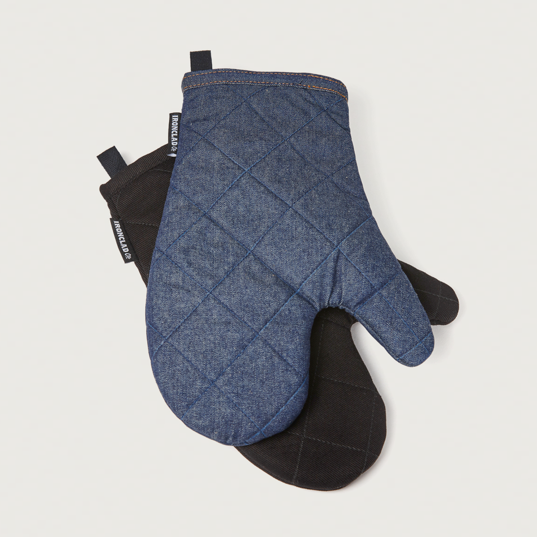 The Denim Oven Mitt. Handcrafted Durable Cotton Oven Mitt
