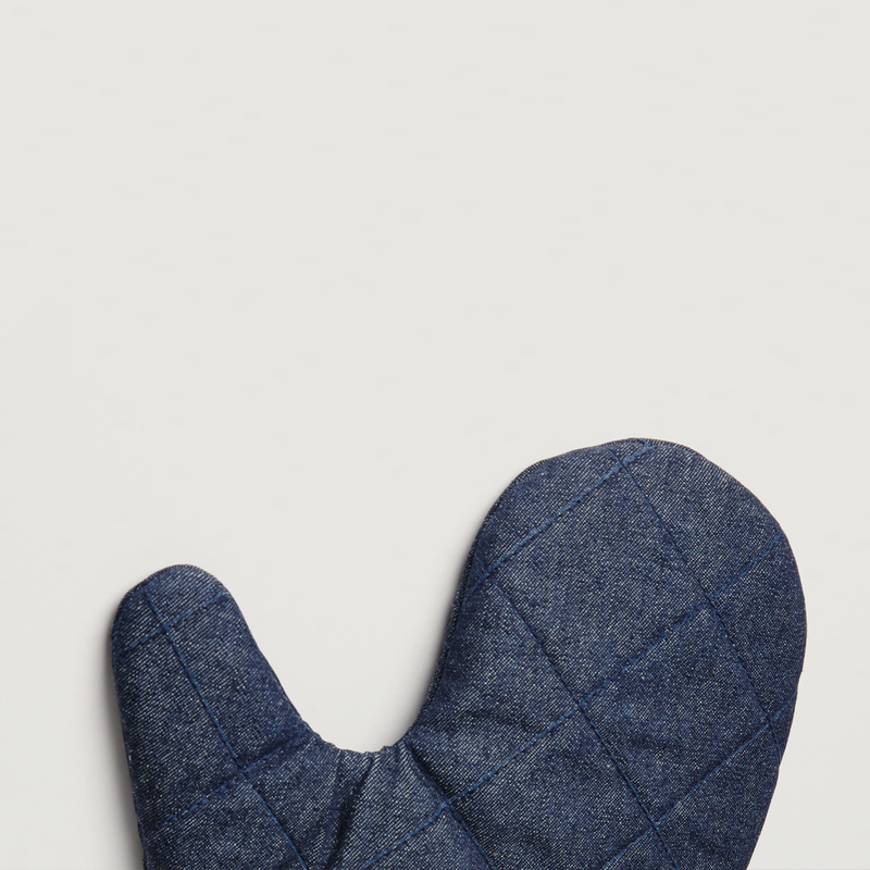 The Denim Oven Mitt. Handcrafted Durable Cotton Oven Mitt