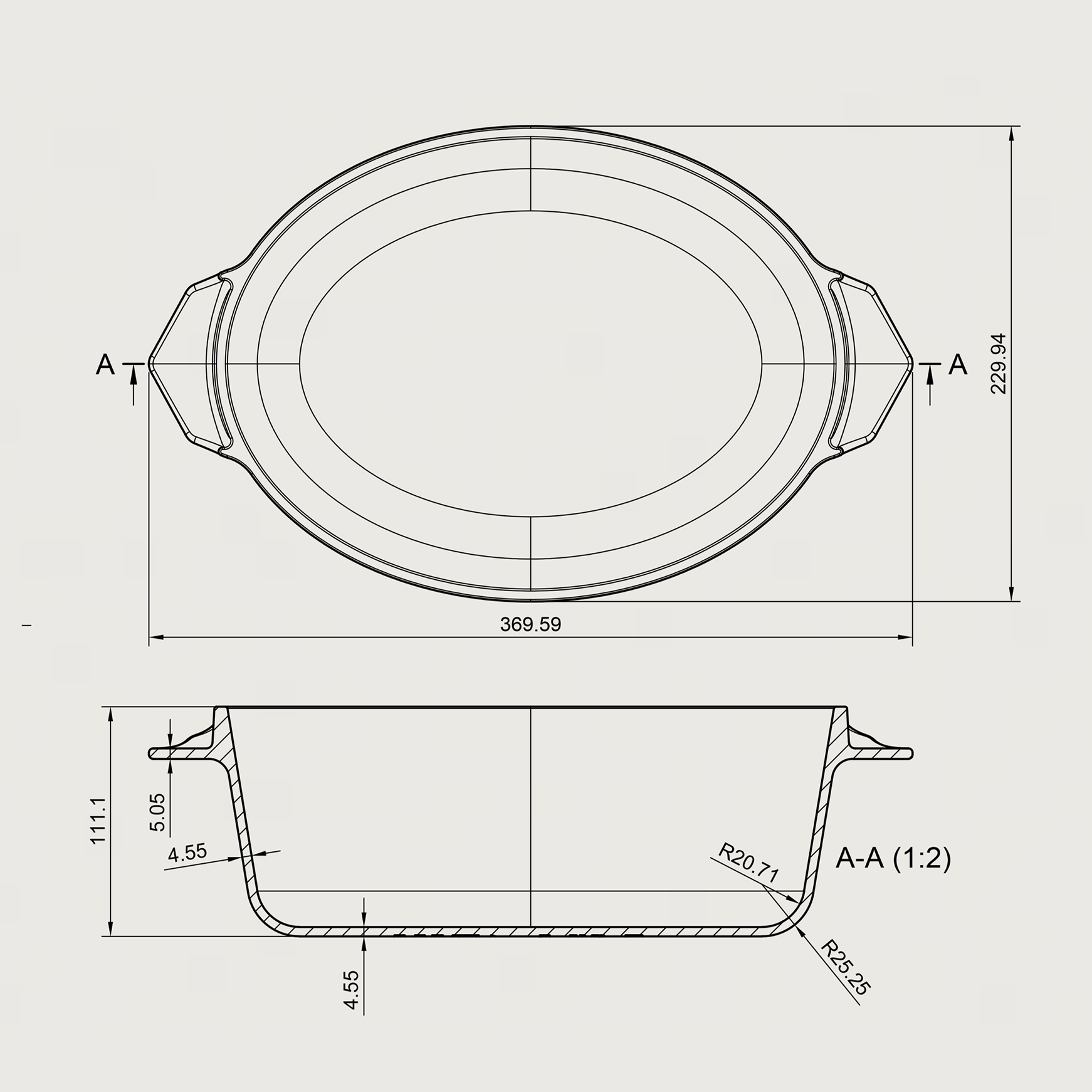 The Old Dutch by Ironclad Co. Handcrafted 4.5L Double Dutch Oven