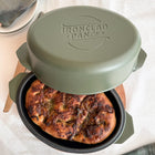 Old Dutch | 4.5L Satin Enamel Cast Iron Double Dutch Oven | Olive Leaf