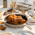 28cm Salt Stone Satin Enamel Legacy Pan & Lid