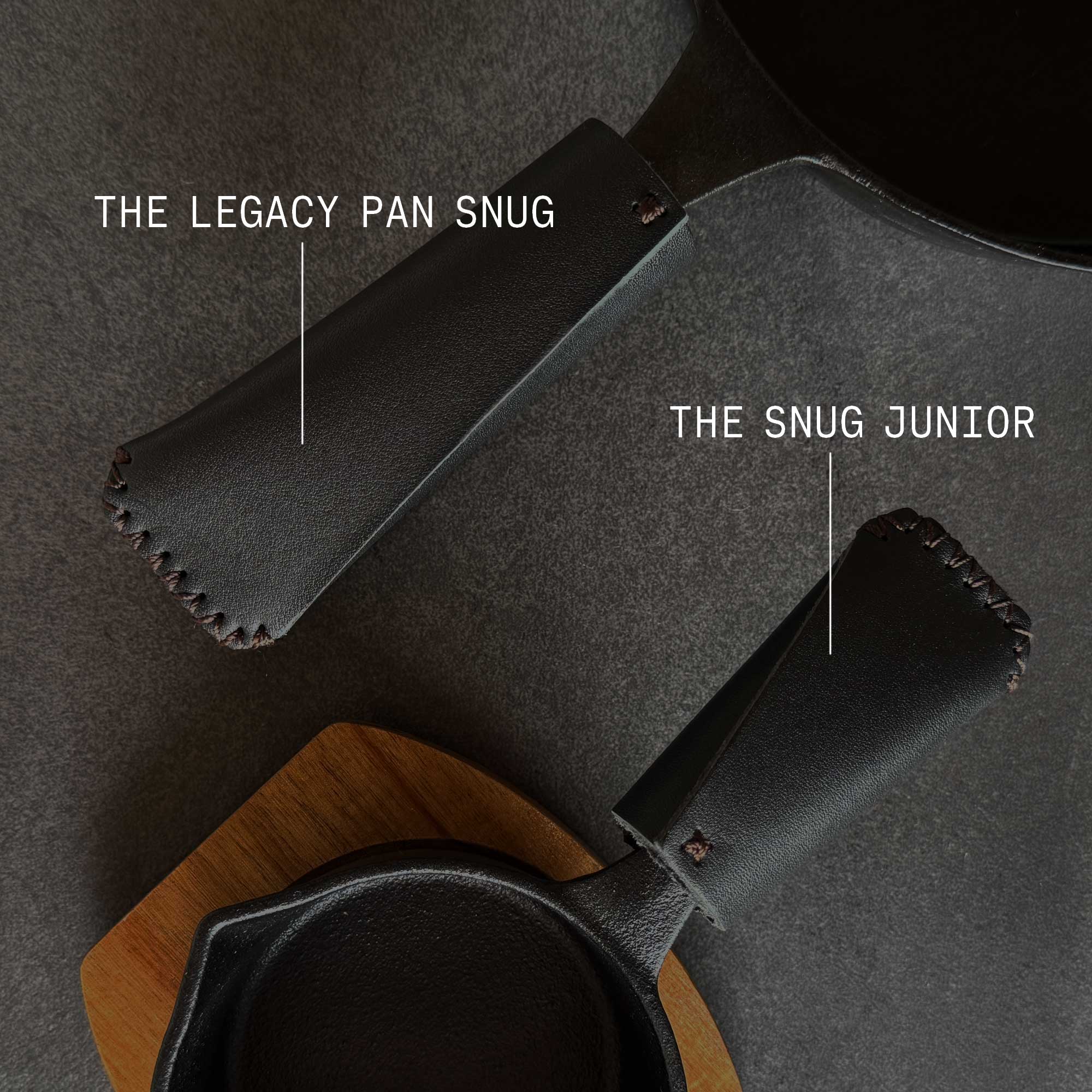 The Snug Junior. Premium Leather Handle Cover for our 10cm Pan