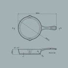 The Legacy Bundle Handmade 28cm and 20cm Cast Iron Pans