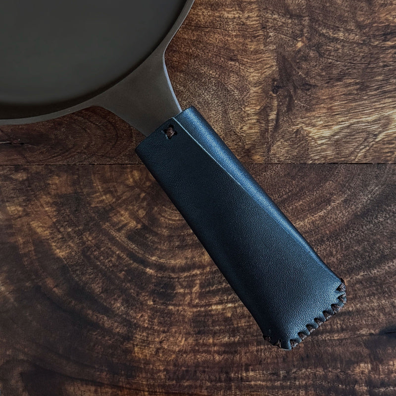 The Leather Pan Snug. Heatproof Premium Leather Handle Cover