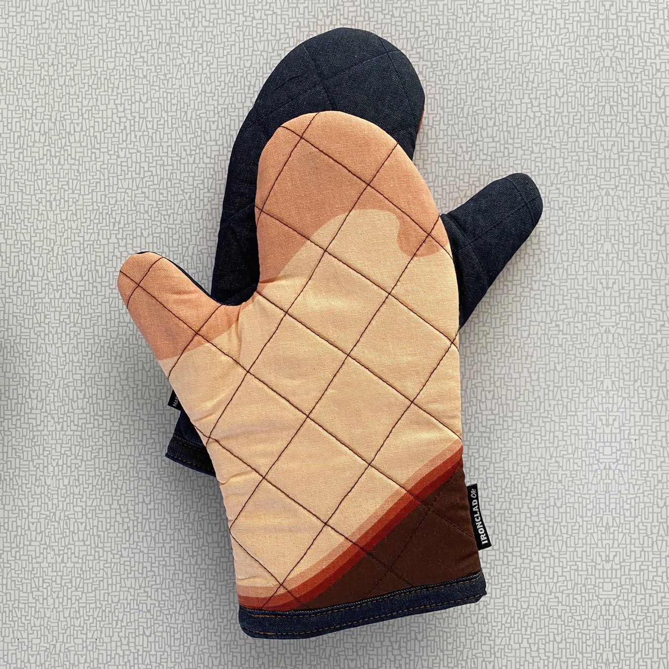 Grandma's Hands by Ironclad Co. Handmade Vintage Fabric Oven Mitts